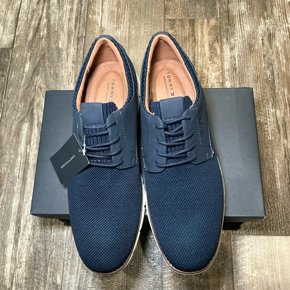 Tommy Hilfiger Navy Blue Oxfords Size 10 - Picture 7 of 16